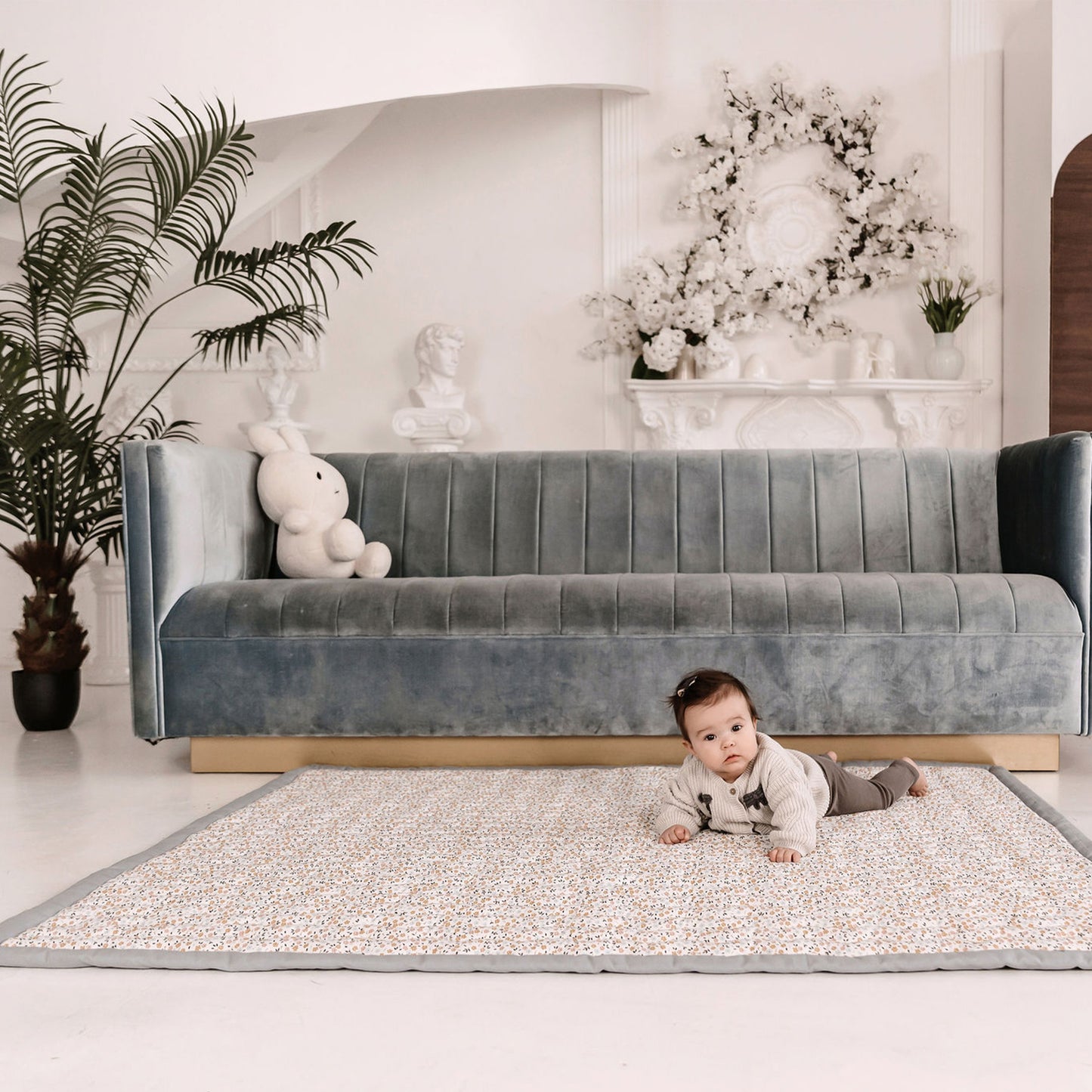 Medvilninis žaidimų kilimas Gėlėta